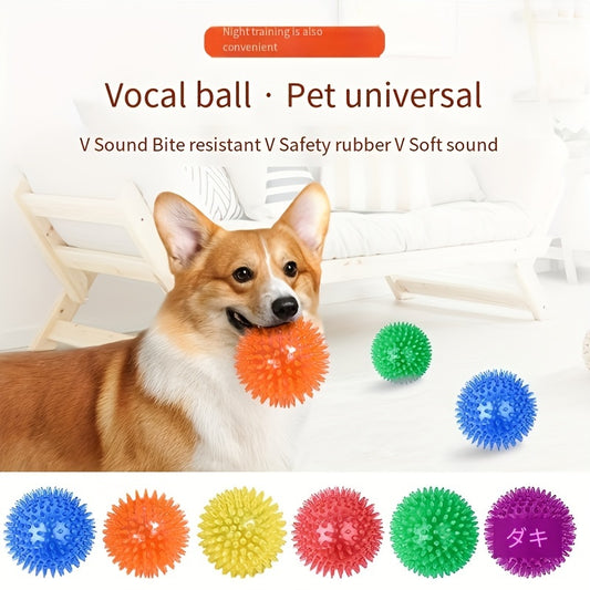 Spiky Squeaky Dog Ball Toy (2-Pack)