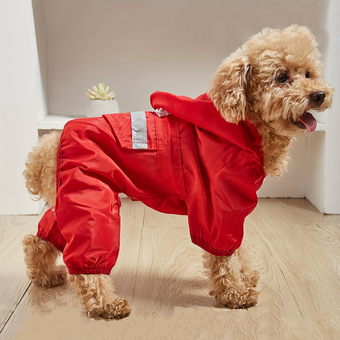 Reflective Dog Raincoat – Weatherproof Spandex Jumpsuit
