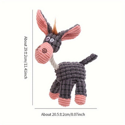 Plush Donkey Dog Toy