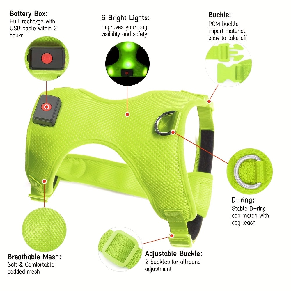 LED Light-Up Dog Harness