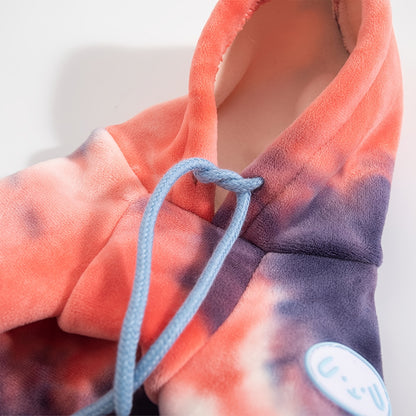 Purple-Red Tie-Dye Hoodie