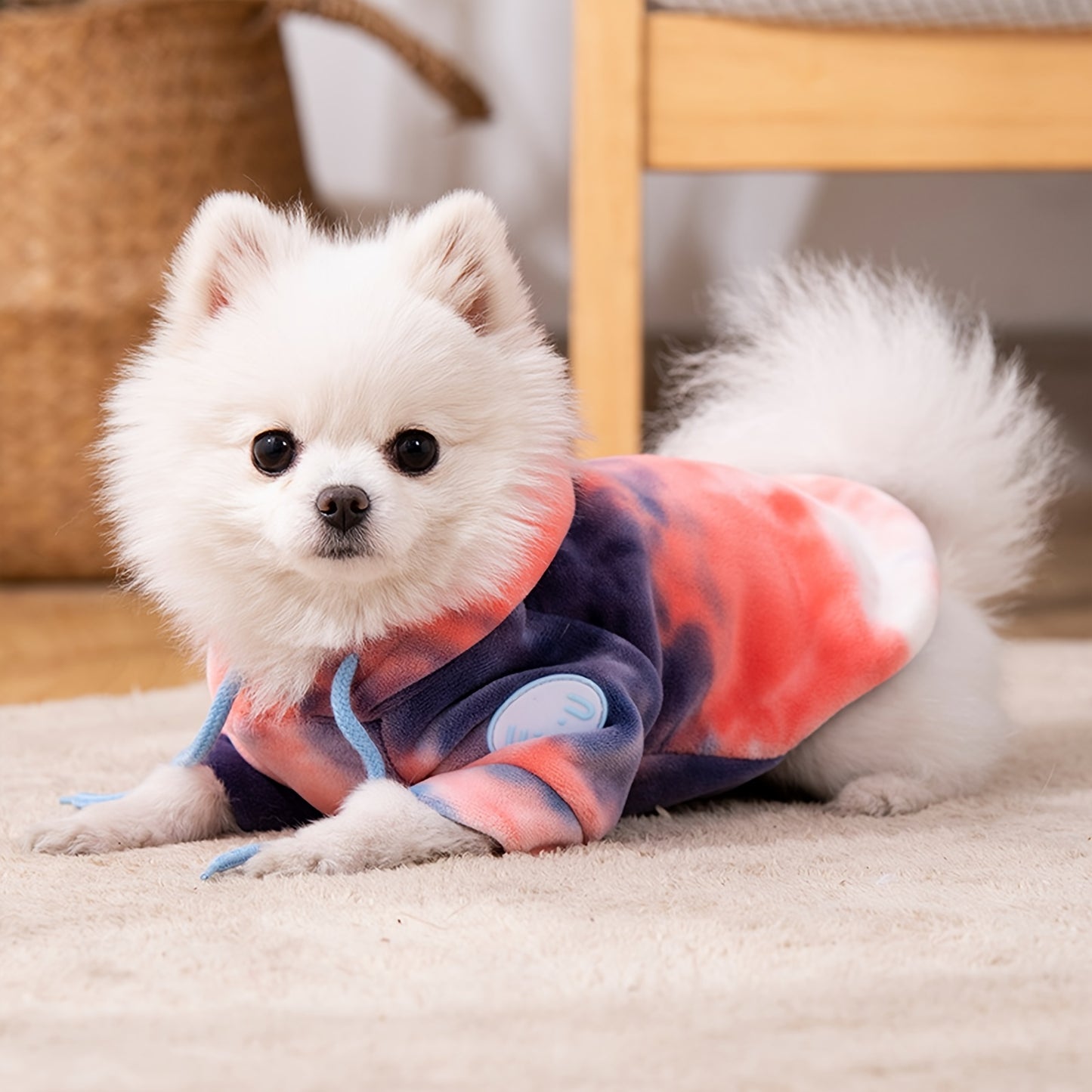 Purple-Red Tie-Dye Hoodie