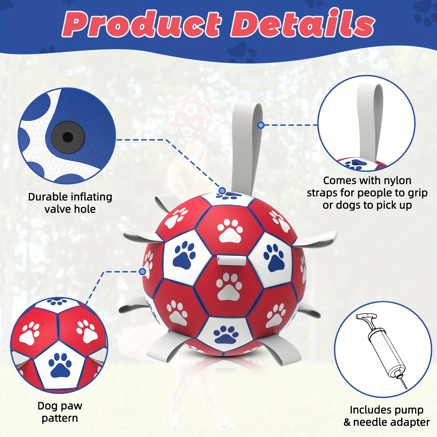 Interactive Dog Soccer Ball(Red)