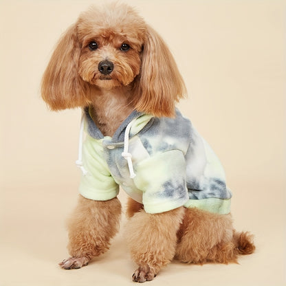 All-Season Tie-Dye Dog Pullover – Snap Button Hoodie
