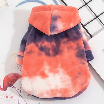 Purple-Red Tie-Dye Hoodie