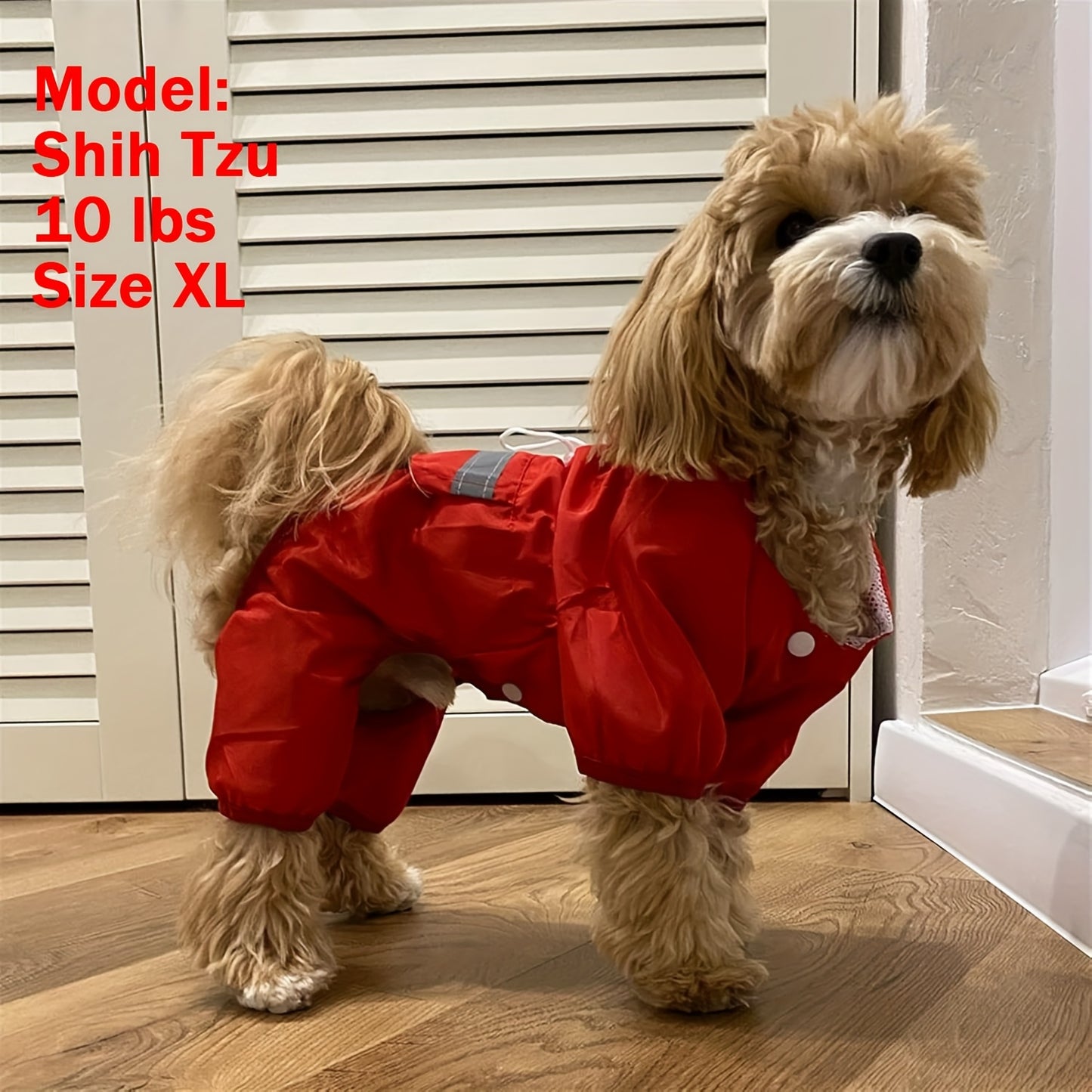 Reflective Dog Raincoat – Weatherproof Spandex Jumpsuit