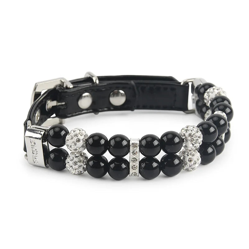 Pearl & Rhinestone Dog Collar