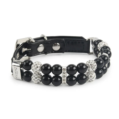 Pearl & Rhinestone Dog Collar