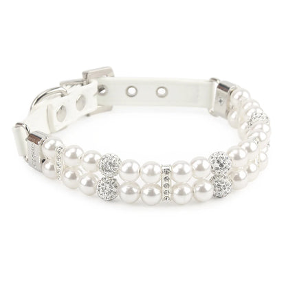 Pearl & Rhinestone Dog Collar