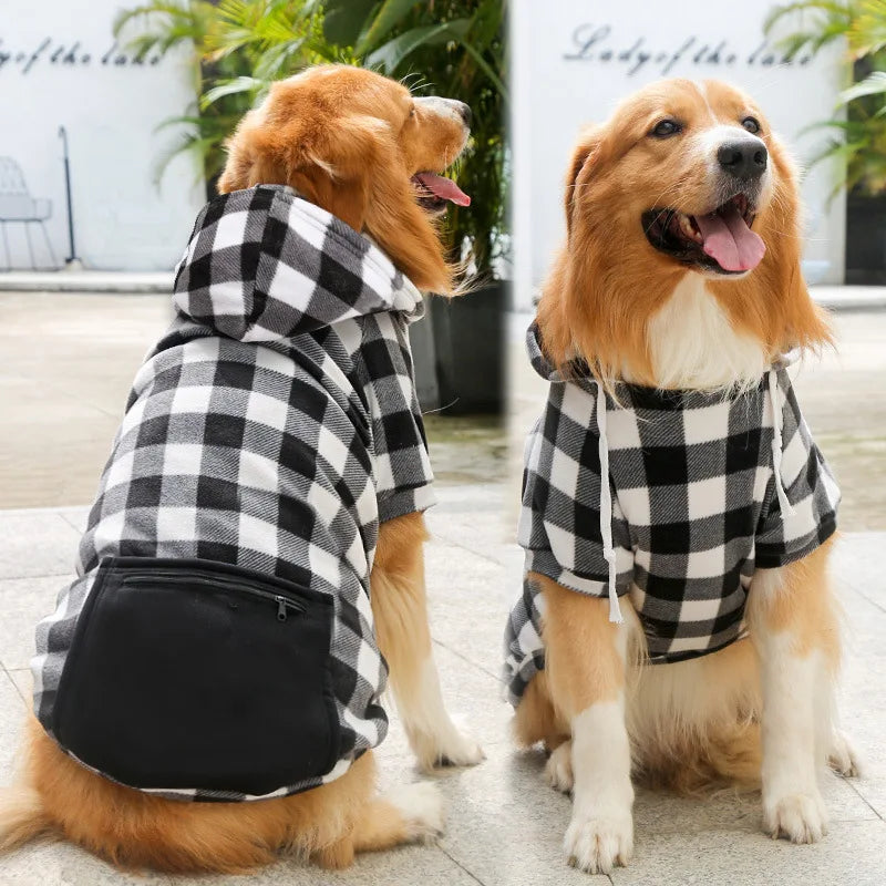 Flash Fur Plaid-Color mix Hoodie