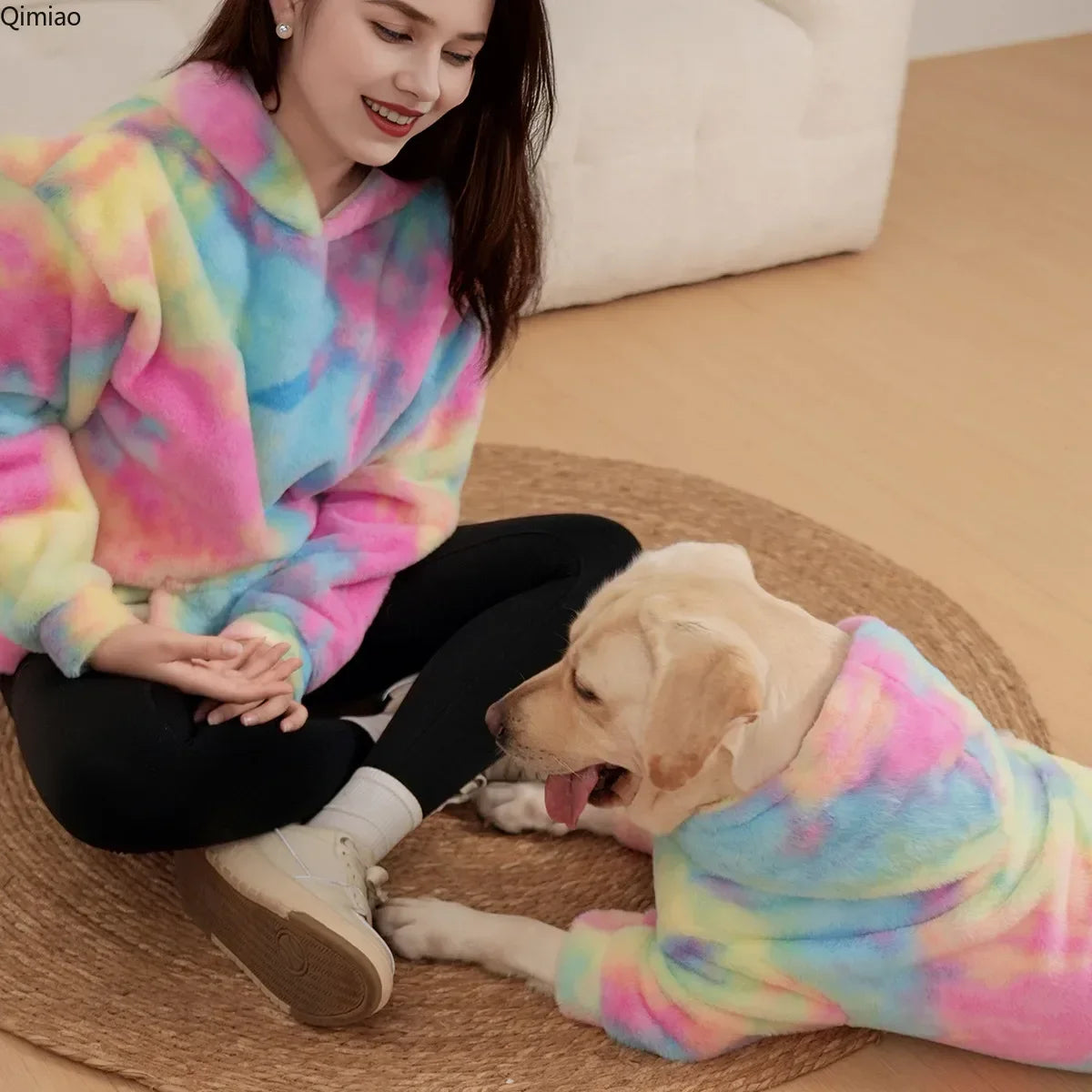 Tie-Dye Hoodie – Matching Dog-Owner Rainbow Outfit