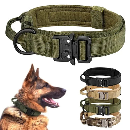 Tactical Nylon Dog Collar – Metal Buckle Training Collar