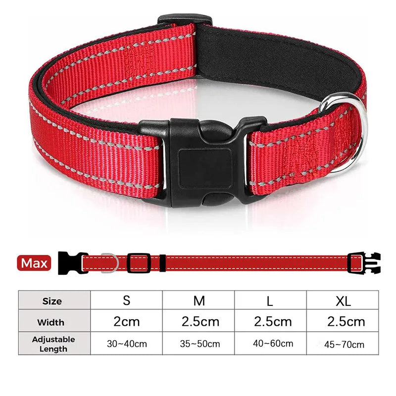 Reflective Comfort Dog Collar