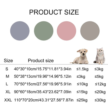 Corduroy Dog Sofa Bed(Pink and Khak)