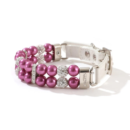Pearl & Rhinestone Dog Collar