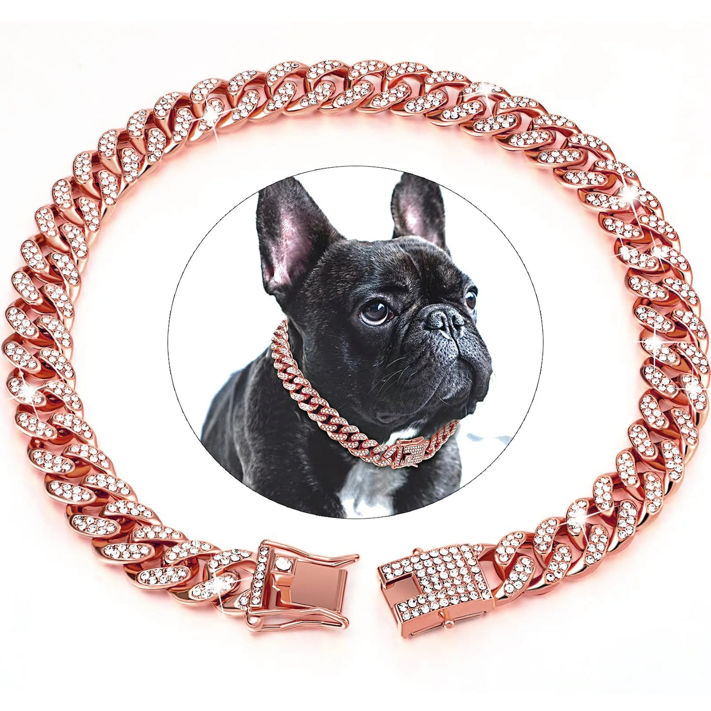 Diamond Cuban Link Dog Chain Collar