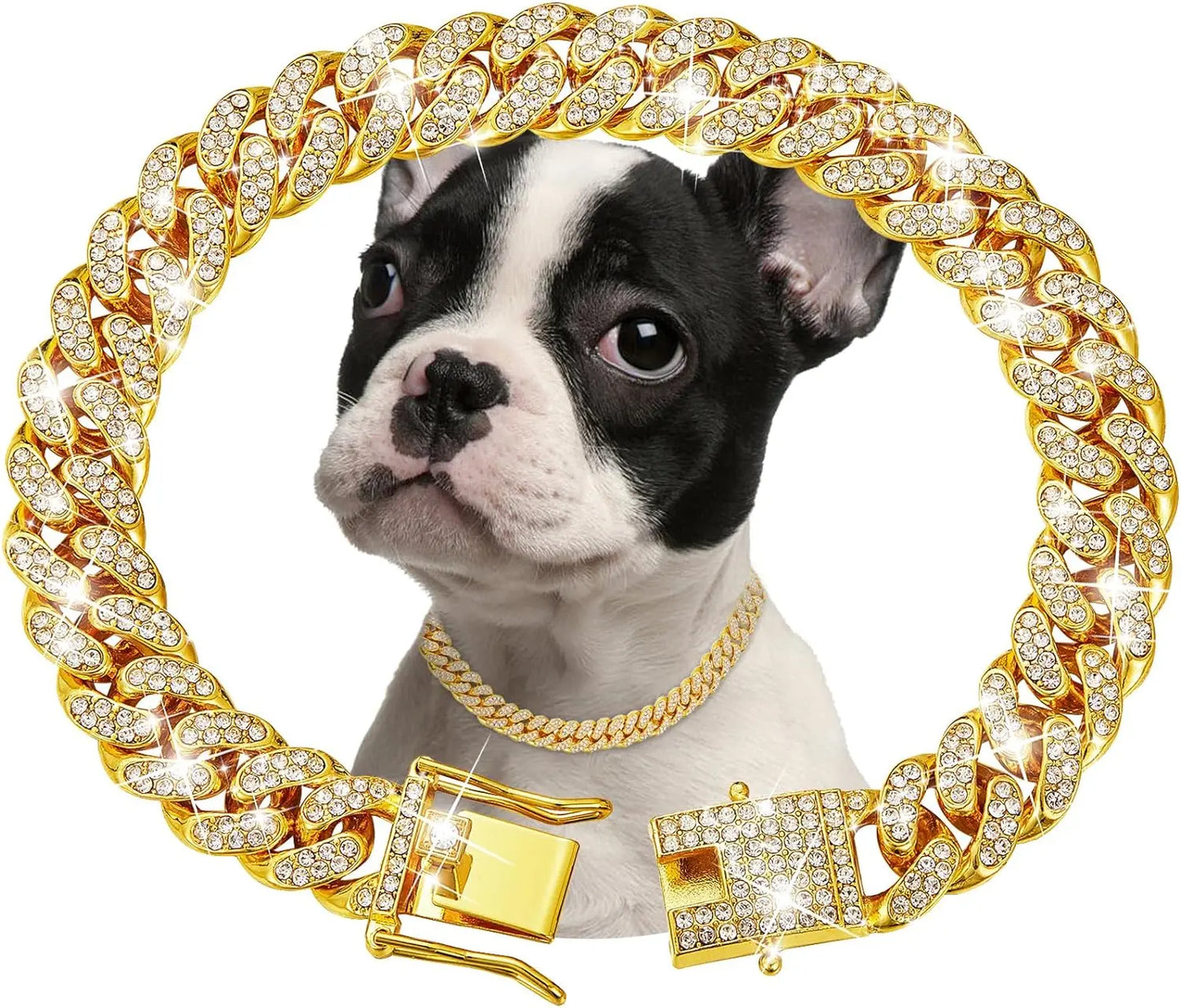Luxury Metal Dog Chain Collar