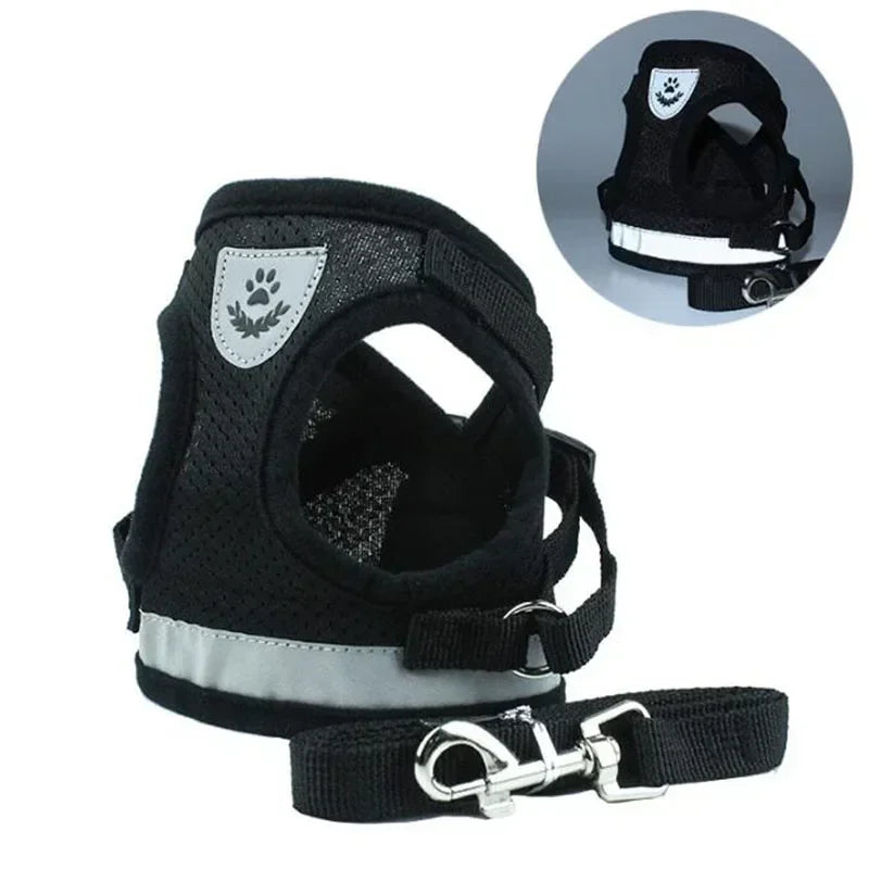 Lightweight Mesh Dog Harness with Leash