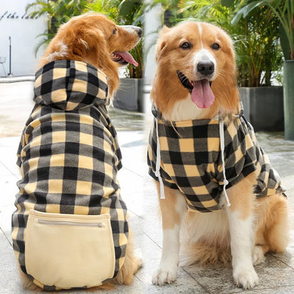 Flash Fur Plaid-Color mix Hoodie