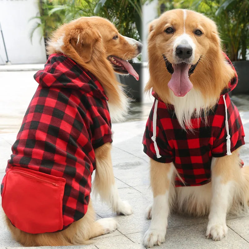 Flash Fur Plaid-Color mix Hoodie
