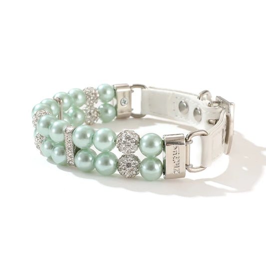 Pearl & Rhinestone Dog Collar
