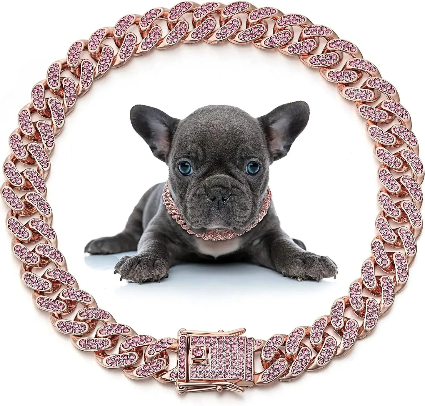 Diamond Cuban Link Dog Chain Collar