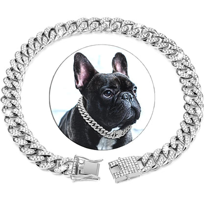 Diamond Cuban Link Dog Chain Collar