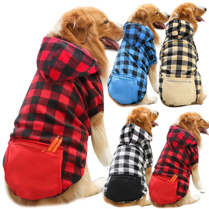 Flash Fur Plaid-Color mix Hoodie