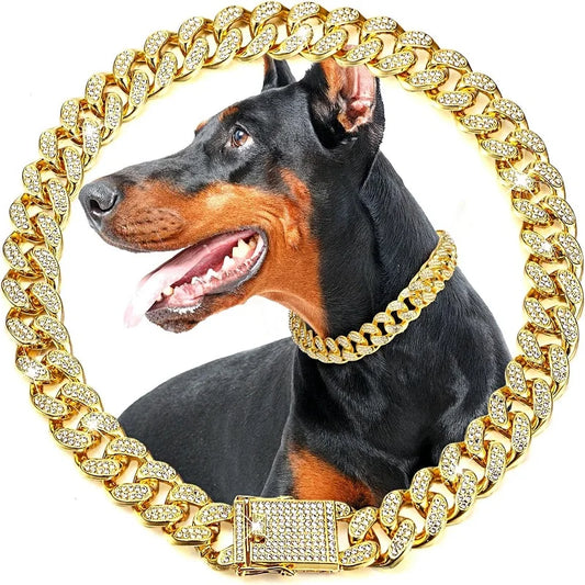 Luxury Metal Dog Chain Collar