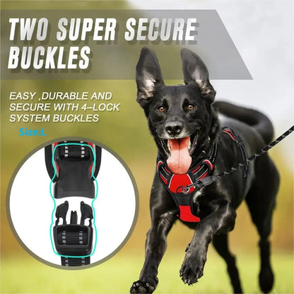 Leather Dog Harness Vest Set
