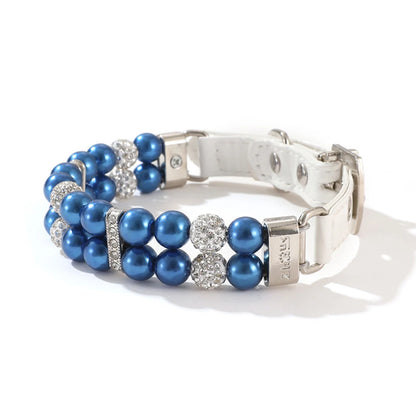 Pearl & Rhinestone Dog Collar