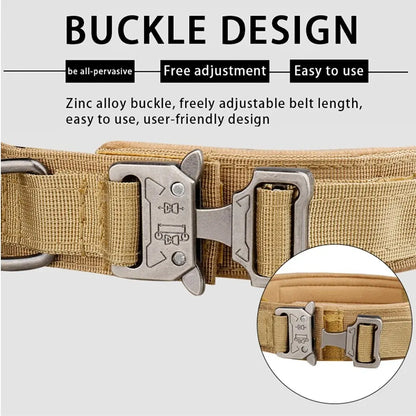 Tactical Nylon Dog Collar – Metal Buckle Training Collar