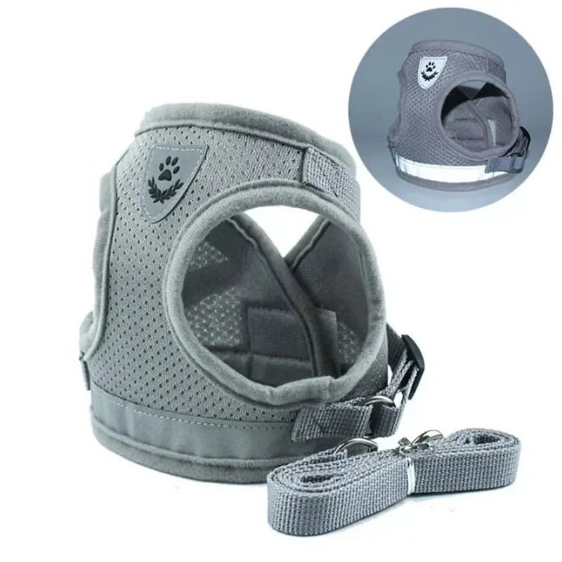 Lightweight Mesh Dog Harness with Leash