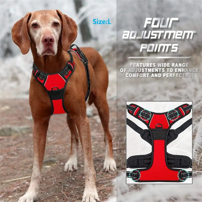 Leather Dog Harness Vest Set