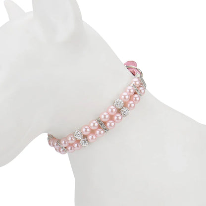 Pearl & Rhinestone Dog Collar
