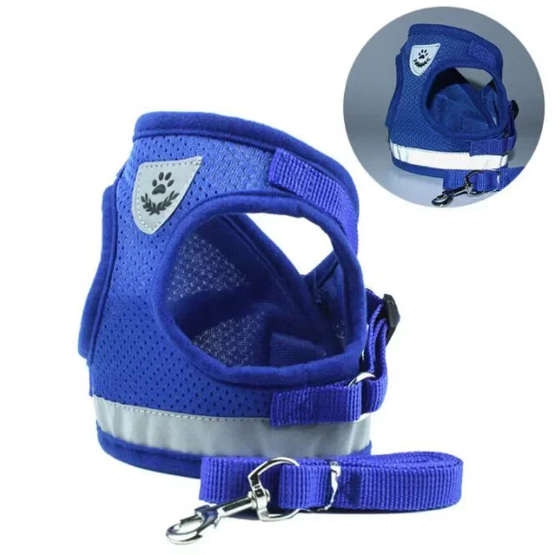 Lightweight Mesh Dog Harness with Leash