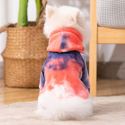 Purple-Red Tie-Dye Hoodie