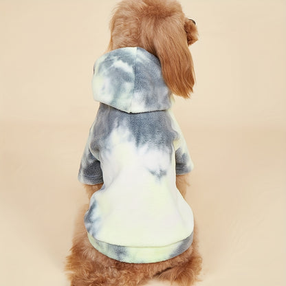 All-Season Tie-Dye Dog Pullover – Snap Button Hoodie