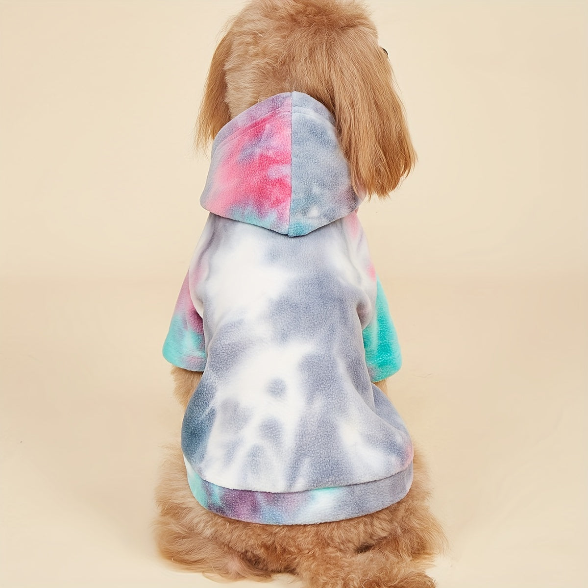 All-Season Tie-Dye Dog Pullover – Snap Button Hoodie