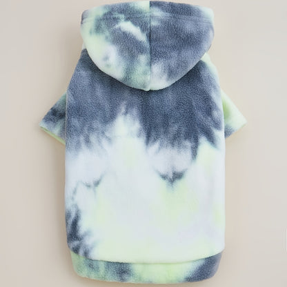 All-Season Tie-Dye Dog Pullover – Snap Button Hoodie