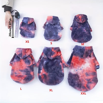 Purple-Red Tie-Dye Hoodie