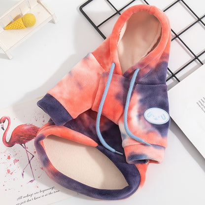 Purple-Red Tie-Dye Hoodie