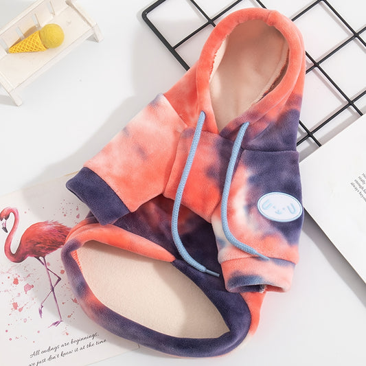 Purple-Red Tie-Dye Hoodie