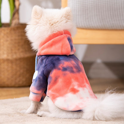 Purple-Red Tie-Dye Hoodie